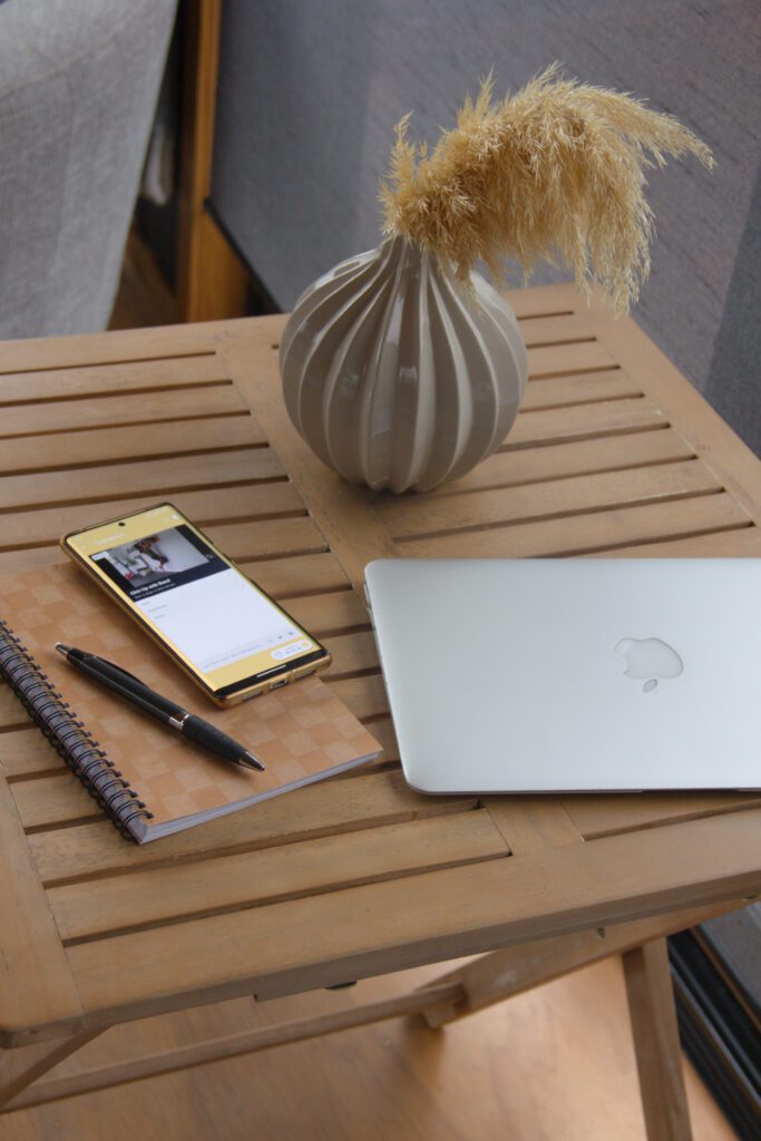 Phone and computer with access to online training