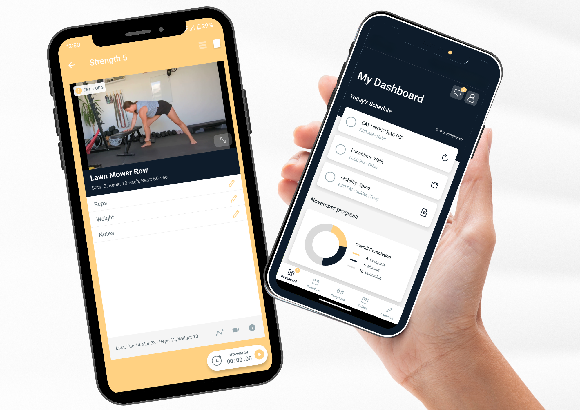 Example of personal training app