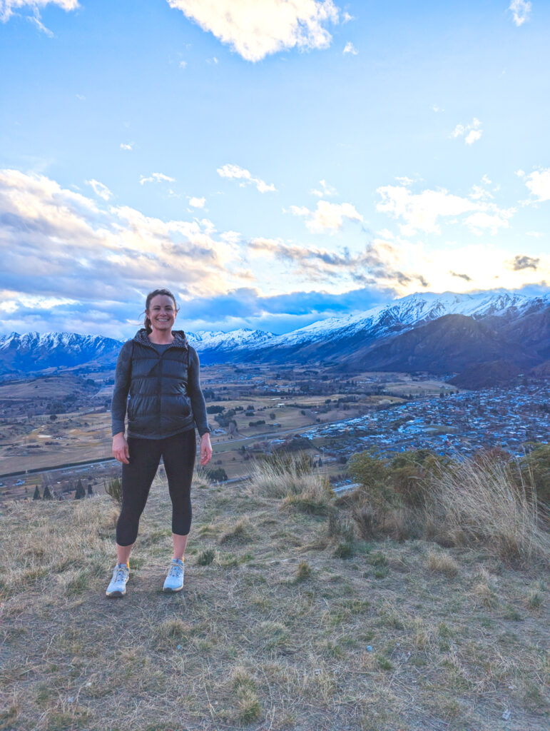 Carolyn hiking on Tobins Track